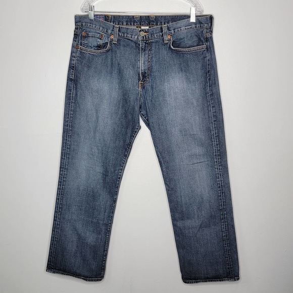 discounted on clearance RARE LUCKY BRAND Men Vintage Straight 100% Cotton  Made in USA Denim Jean - 36x30